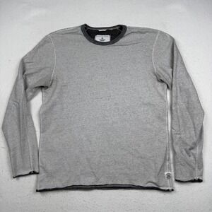 Reigning Champ Shirt Mens Medium Gray Long Sleeve Raglan Knit Crewneck Top